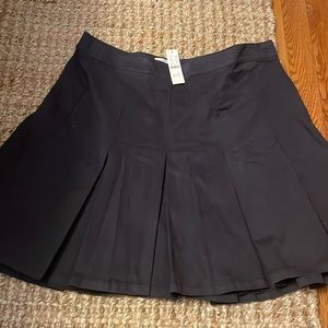 J Crew pleated skirt. 12 tall navy blue. NWT.